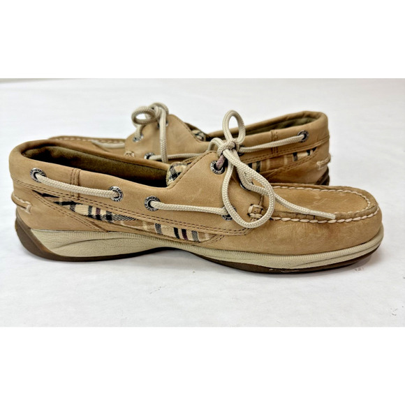 Sperry Classic Boat Shoe Top Siders Women Size 7 Leather Plaid Details 975434280 - Picture 3 of 10
